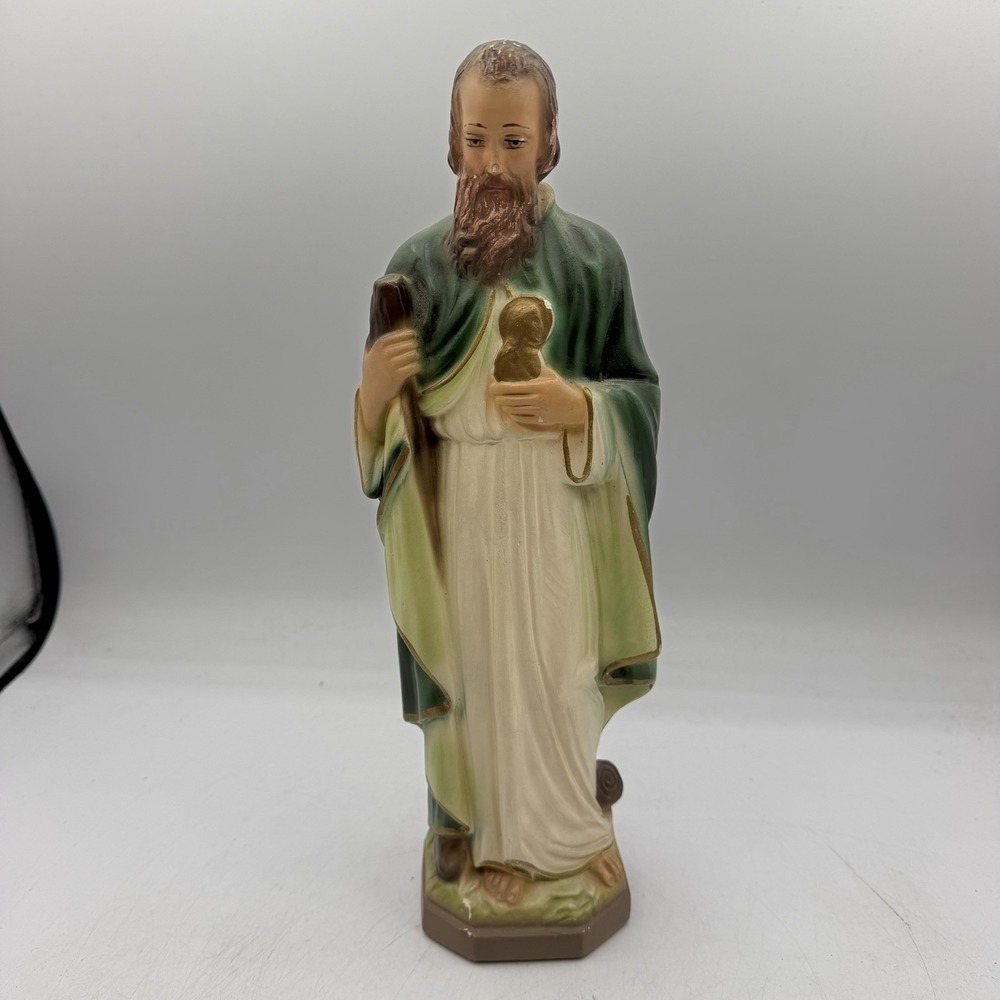 Vintage Columbia Statuary St Jude Chalkware Statue Figurine CS 134 Saint of Hope